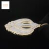 Iced out 3D Two Tone Khanda Pendant in 925 Sterling Silver Embellished With VVS Moissanite Diamonds, Sikh Religious Pendant Style, Gift
