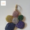 Iced Out Multicolor Pendant Made in 10k Gold Embellished with High Quality Cubic Zirconia Stone, Multi Color Pendant Flower Gift pendant