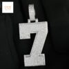 Golden Numbers 2"Long & 2"Wide Made With 14 KT Gold/10 KT Gold Embellished With Moissanite Diamonds Available In Single / Double Digit Both.