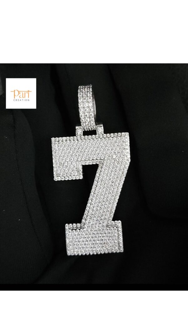 Golden Numbers 2"Long & 2"Wide Made With 14 KT Gold/10 KT Gold Embellished With Moissanite Diamonds Available In Single / Double Digit Both.