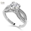 Forever Inn Engagement Wedding Solitaire Women's Ring Made in 18kt Gold Studded With VVS Lab Grown Diamonds, Gift, Handmade Jewelry, Ring