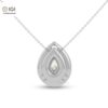 Pear Shape Solitaire Pendant For Women's in 18KT Gold Studded With VVS Lab Grown Certified Diamond With Chain, Delicate Pendant, Custom Gift