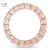 Eternity Band Ring with Emerald Cut VVS Quality Certified Lab Diamonds in 18kt Gold, Engagement Ring, Custom Ring, Handmade Jewelry