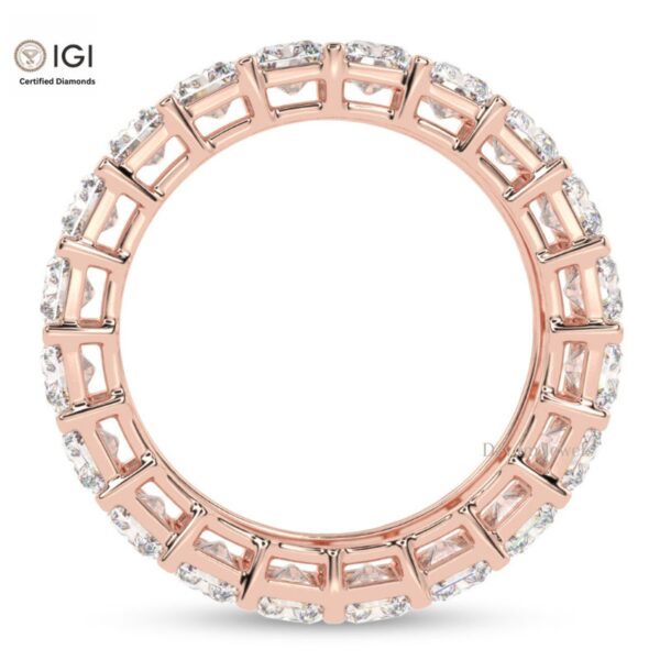 Eternity Band Ring with Emerald Cut VVS Quality Certified Lab Diamonds in 18kt Gold, Engagement Ring, Custom Ring, Handmade Jewelry