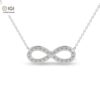 Infinity Loop Symbol Delicate Pendant For Women's in 18KT Gold Studded With VVS Lab Grown Certified Diamond With Chain, Custom Pendant, Gift