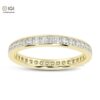 Eternity Band Ring with Princess Cut VVS Quality Certified Lab Diamonds in 18kt Gold, Engagement Ring, Custom Ring, Handmade Jewelry