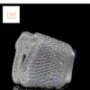 Luxury Iced Out Custom Number Ring Made In 925 Sterling Silver Studded With Shinny Moissanite Diamond For Birthday And Anniversary Gift