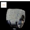 Luxury Iced Out Custom Number Ring Made In 925 Sterling Silver Studded With Shinny Moissanite Diamond For Birthday And Anniversary Gift