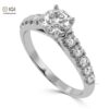 Elegant Engagement Wedding Solitaire Women's Ring Made in 18kt Gold Studded With VVS Lab Grown Diamonds, Gift, Handmade Jewelry, Custom Ring