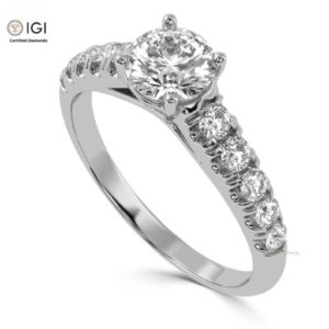 Elegant Engagement Wedding Solitaire Women's Ring Made in 18kt Gold Studded With VVS Lab Grown Diamonds, Gift, Handmade Jewelry, Custom Ring