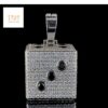 Luxury Iced-Out Dice Pendant – Black & White Diamond Hip-Hop Jewelry Made In 10 KT Embellished With Moissanite Diamond For The Birthday Gift