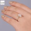 Oval Cut Solitaire Women's Ring in 18kt Gold Studded With VVS Lab Grown Diamond, Custom Engagement Wedding Ring, Certified Ring, Custom Gift