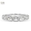 Baguette Cut Eternity Band Ring with VVS Quality Certified Lab Diamonds in 18kt Gold, Engagement Ring, Custom Ring, Handmade Jewelry