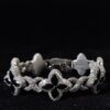 Flower Style Infinity Link Bracelet Made In 14 / 10 KT Gold Embellished With Shinny Moissanite Diamond For Anniversary Gift To A Special One