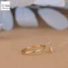 Pear Cut Solitaire Women's Ring Made in 18kt Gold Studded With VVS Lab Grown Diamond, Custom Engagement Wedding Ring, Certified Ring, Gift