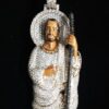 Divine Grace The Jesus Pendant Made In 14/10 KT Gold Studded With VVS Moissanite Diamonds For The Gift On Christmas Or Religious Events