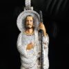 Divine Grace The Jesus Pendant Made In 14/10 KT Gold Studded With VVS Moissanite Diamonds For The Gift On Christmas Or Religious Events