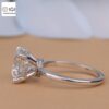 3 Ct Round Cut Solitaire Women's Ring With Invisible Halo in 18kt Gold Studded With VVS Lab Grown Diamond, Engagement Wedding Ring, Gift