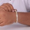 Chic and Classic Baguette Bracelet Embellished With VVS Moissanite Diamonds Made In 10 KT/14KTGold With Vintage Look For Anniversary Gift