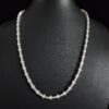 Iced Out Unique Tennis Chain Made In 925 Sterling Silver Embellished With Shiny Moissanite Stones For The Anniversary And Birthday Gift