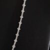 Iced Out Unique Tennis Chain Made In 925 Sterling Silver Embellished With Shiny Moissanite Stones For The Anniversary And Birthday Gift