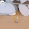 Radiant Cut Solitaire Women's Ring in 18kt Gold Studded With VVS Lab Grown Diamond, Custom Engagement Wedding Ring, Certified Ring, Gift