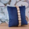Chic and Classic Baguette Bracelet Embellished With VVS Moissanite Diamonds Made In 10 KT/14KTGold With Vintage Look For Anniversary Gift