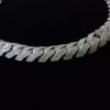 16 "Miami Iced Out Cuban Chain Made In 925 Sterling Silver Embellished With Moissanite Diamond And Cubic Zirconia Showcase The Lavish Look