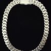 16 "Miami Iced Out Cuban Chain Made In 925 Sterling Silver Embellished With Moissanite Diamond And Cubic Zirconia Showcase The Lavish Look