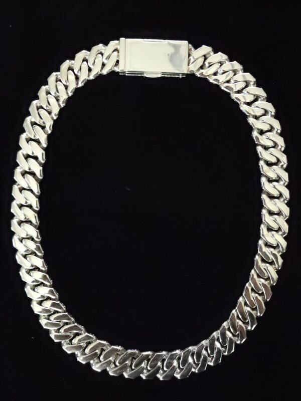 16 "Miami Iced Out Cuban Chain Made In 925 Sterling Silver Embellished With Moissanite Diamond And Cubic Zirconia Showcase The Lavish Look