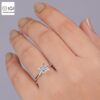 Princess Cut Solitaire Women's Ring in 18kt Gold Studded With VVS Lab Grown Diamond, Custom Engagement Wedding Ring, Certified Ring, Gift