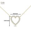 0.5 CT Heart Pendant For Women's in 18KT Gold Studded With 18 VVS Lab Grown Certified Diamond With Chain, Love Pendant, Anniversary Gift