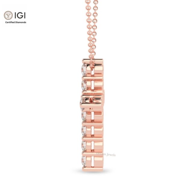 Jesus Cross Unisex Pendant Made in 18KT Gold Studded With VVS Lab Grown Certified Diamond, Christmas Gift, Religious Pendant, Custom Pendant