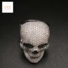 Iced Out Skull Ring Made in 925 Sterling Silver Studded with VVS Colorless Moissanite Stone Unique Ring Hip hop Ring Ghost Style