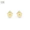 Solitaire 4CTW Women's Push Back Certified Earring in 18kt Gold Studded With VVS Lab Grown Diamond, Custom Earring, Trendy Jewelry, Gift