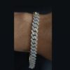 Iced Out Miami Cuban 8 mm Link Bracelet Made In 10 KT Gold Embellished With Shinny Moissanite Diamonds For Anniversary And Birthday Gift