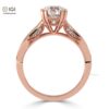 Forever Inn Engagement Wedding Solitaire Women's Ring Made in 18kt Gold Studded With VVS Lab Grown Diamonds, Gift, Handmade Jewelry, Ring