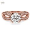 Forever Inn Engagement Wedding Solitaire Women's Ring Made in 18kt Gold Studded With VVS Lab Grown Diamonds, Gift, Handmade Jewelry, Ring