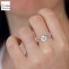 Forever Inn Engagement Wedding Solitaire Women's Ring Made in 18kt Gold Studded With VVS Lab Grown Diamonds, Gift, Handmade Jewelry, Ring