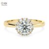 Solitaire Women's Engagement Wedding Ring Made in 18kt Gold Studded With VVS Lab Grown Diamonds, Gift, Luxury Jewelry, Custom Ring, Gift