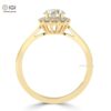 Solitaire Women's Engagement Wedding Ring Made in 18kt Gold Studded With VVS Lab Grown Diamonds, Gift, Luxury Jewelry, Custom Ring, Gift