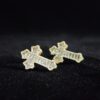 Elegant Cross Earrings Made In 10KT Gold / 14KT Gold Embellished With Shinny Moissanite Diamonds As A Gift To Women's On Special Occasions