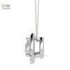 Pear Shape Solitaire Pendant For Women's in 18KT Gold Studded With VVS Lab Grown Certified Diamond With Chain, Delicate Pendant, Custom Gift