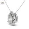Pear Shape Solitaire Pendant For Women's in 18KT Gold Studded With VVS Lab Grown Certified Diamond With Chain, Delicate Pendant, Custom Gift