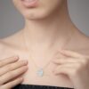 Pear Shape Solitaire Pendant For Women's in 18KT Gold Studded With VVS Lab Grown Certified Diamond With Chain, Delicate Pendant, Custom Gift