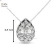 Pear Shape Solitaire Pendant For Women's in 18KT Gold Studded With VVS Lab Grown Certified Diamond With Chain, Delicate Pendant, Custom Gift