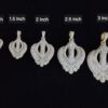 Iced out 3D Two Tone Khanda Pendant in 925 Sterling Silver Embellished With VVS Moissanite Diamonds, Sikh Religious Pendant Style, Gift
