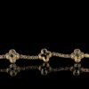 Elegant Flower Bracelet Made In 10 / 14 KT Gold Embellished With VVS Moissanite Diamond For Anniversary And Birthday Gift To Special One