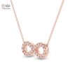 Infinity Loop Symbol Delicate Pendant For Women's in 18KT Gold Studded With VVS Lab Grown Certified Diamond With Chain, Custom Pendant, Gift