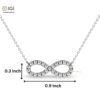 Infinity Loop Symbol Delicate Pendant For Women's in 18KT Gold Studded With VVS Lab Grown Certified Diamond With Chain, Custom Pendant, Gift